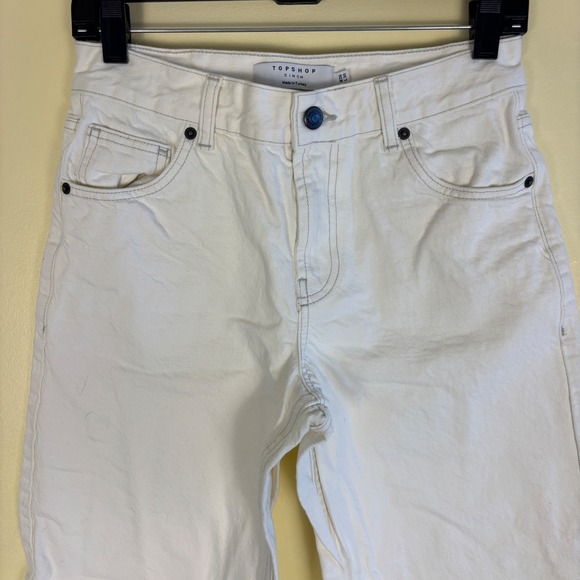 NWOT TOPSHOP Cinch Low Rise Relaxed Jean In White Women Size W26 L30 Casual - Picture 5 of 14